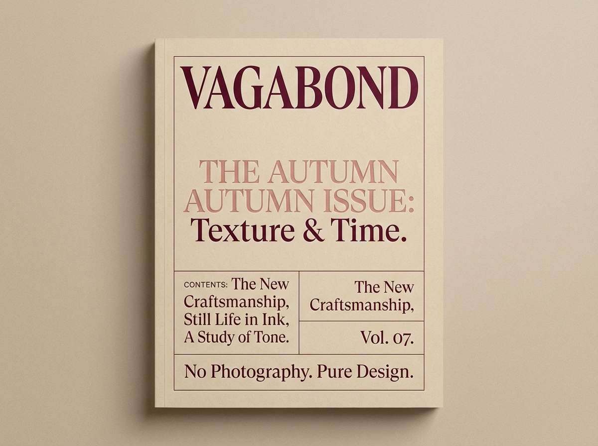 luxury editorial cover layout