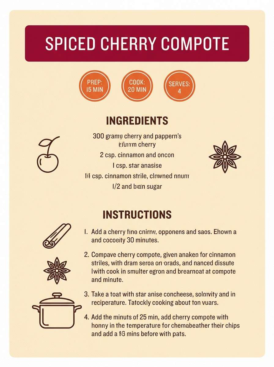 warm recipe card design
