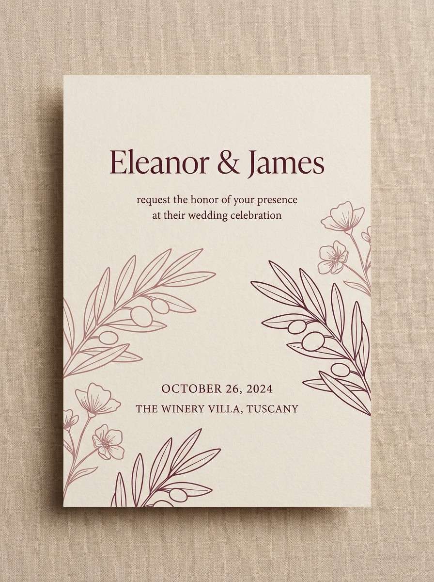 minimal wedding invitation design