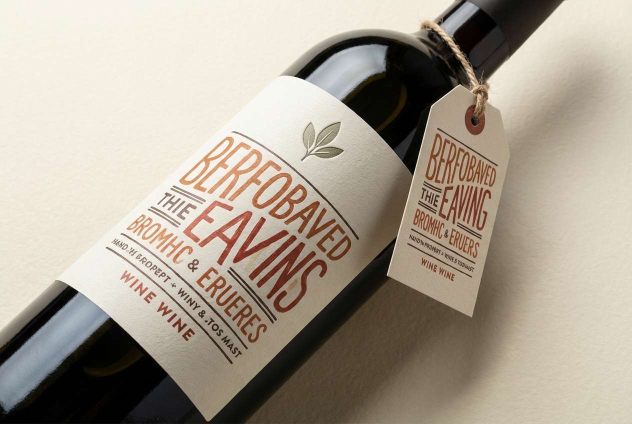 wine label and neck tag