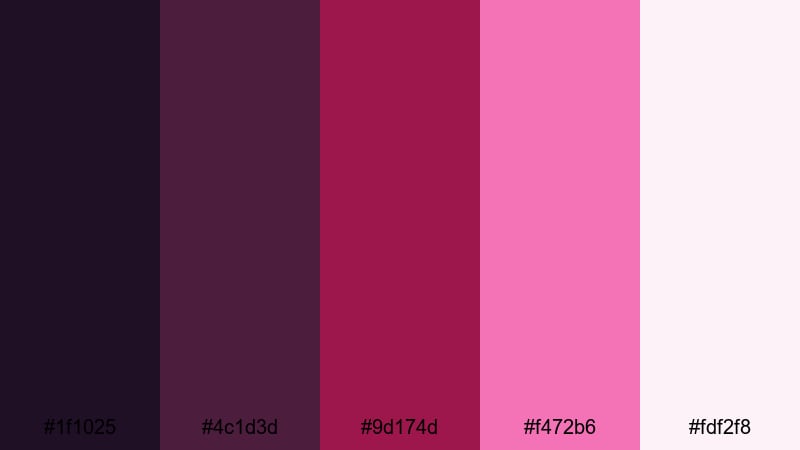 winter berry color palette with hex codes