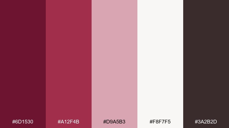 winter berry snow color palette with hex codes