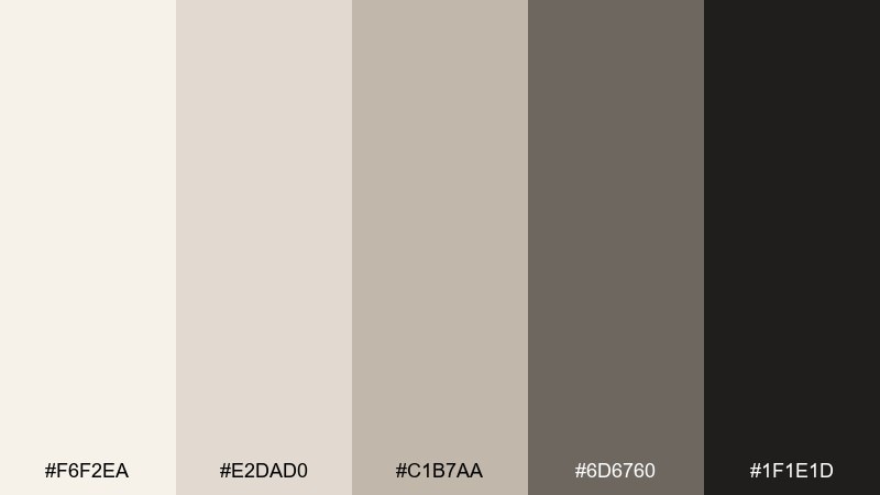 winter bone bone color palette with hex codes