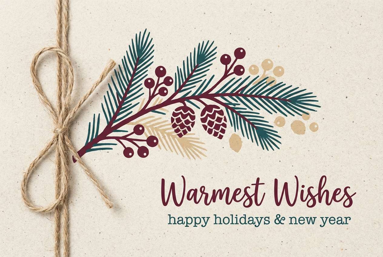 rustic holiday card