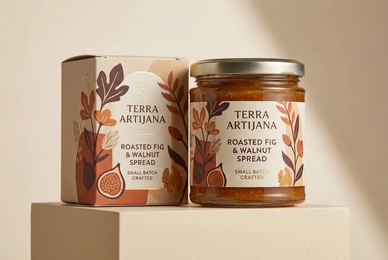 warm artisan product packaging