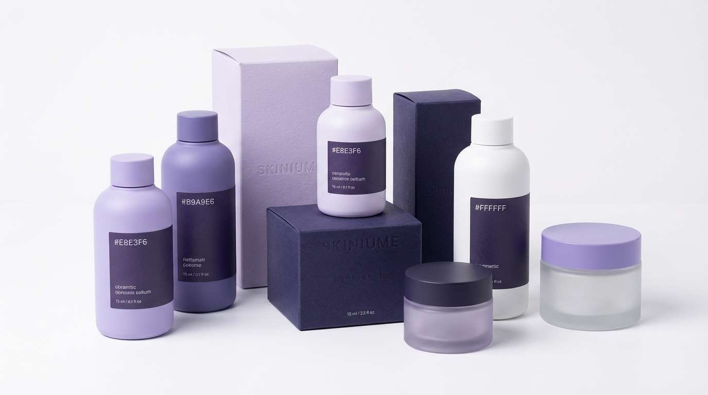 lavender skincare packaging