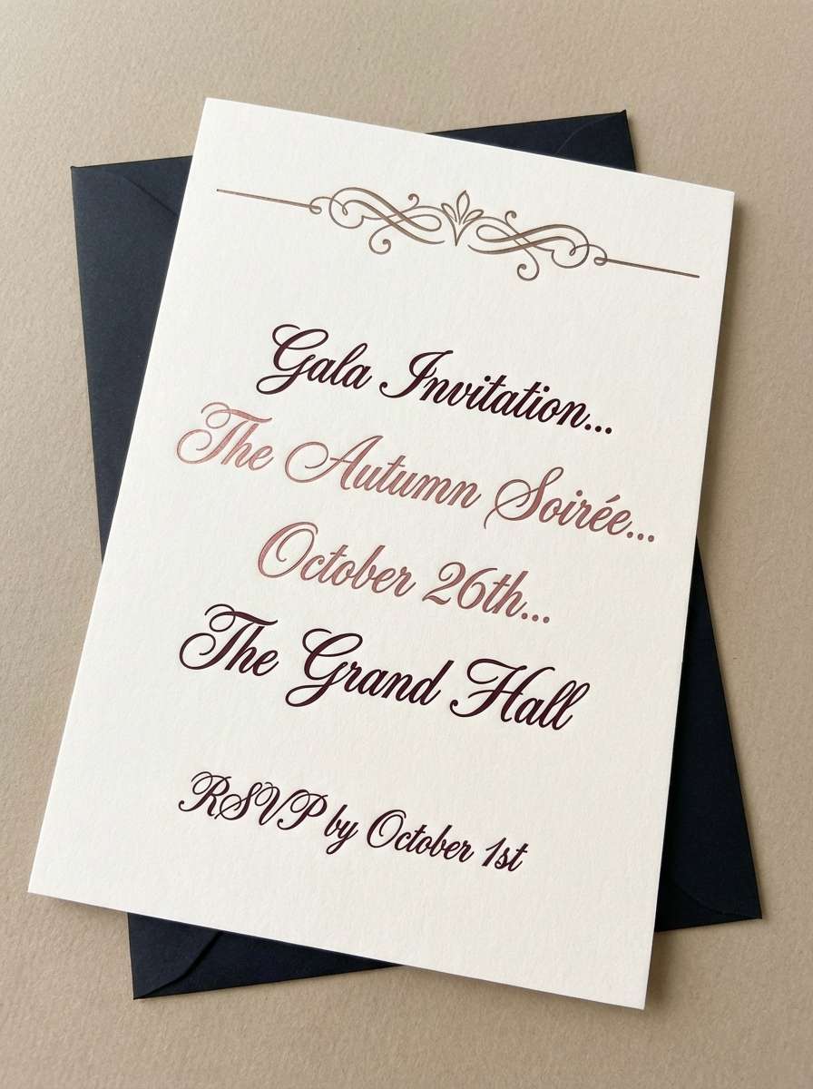 burgundy invitation card design