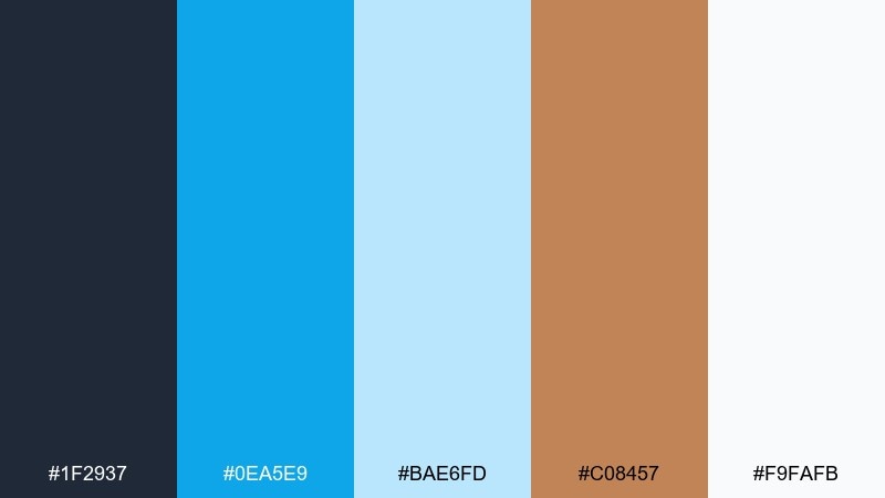 winter copperlight blue copper color palette with hex codes