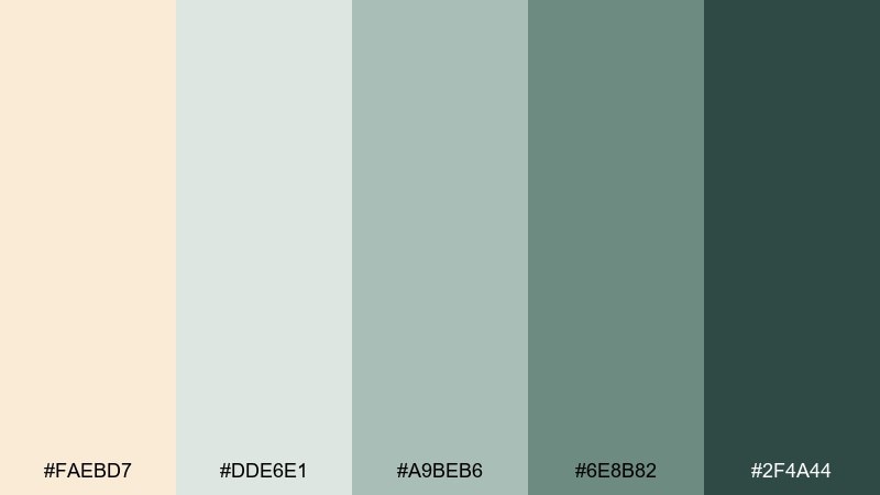 winter eucalyptus color palette with hex codes