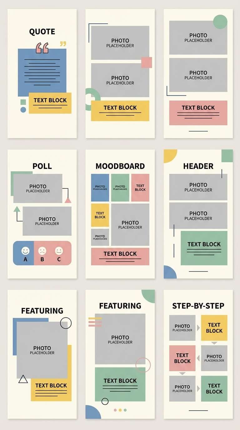pastel story templates