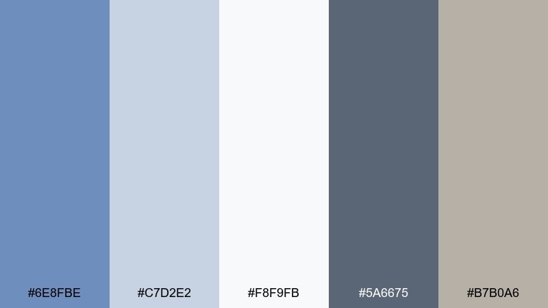 winter haze glaucous color palette with hex codes