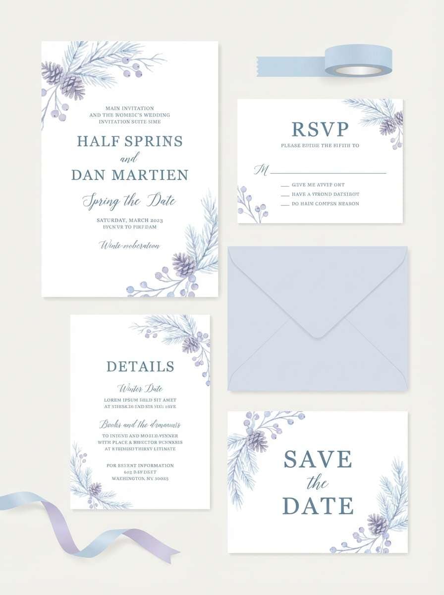 winter invitation suite