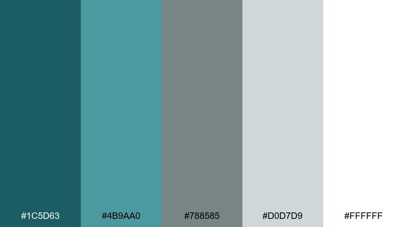 winter lakehouse color palette with hex codes