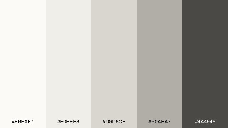 winter linen color palette with hex codes