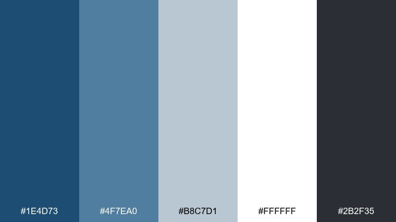 winter mariner french blue color palette with hex codes