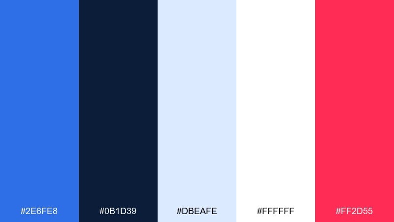winter sport medium blue color palette with hex codes