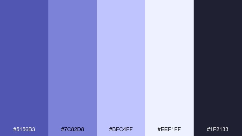 winter twilight blue lavender color palette with hex codes