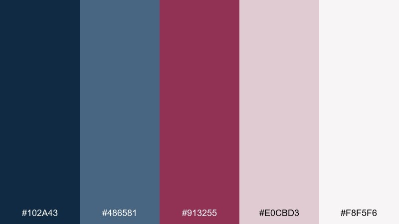 winter vineyard color palette with hex codes