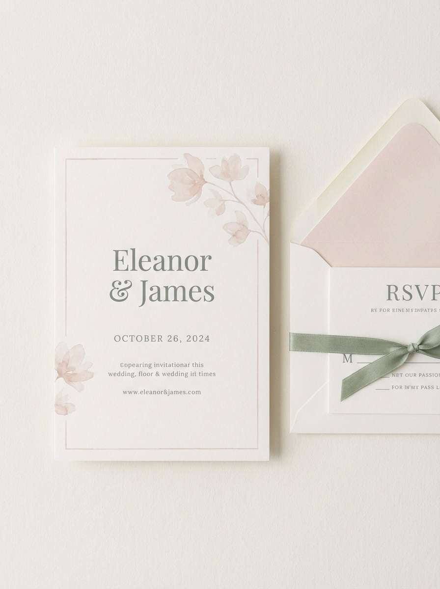 winter wedding invitation