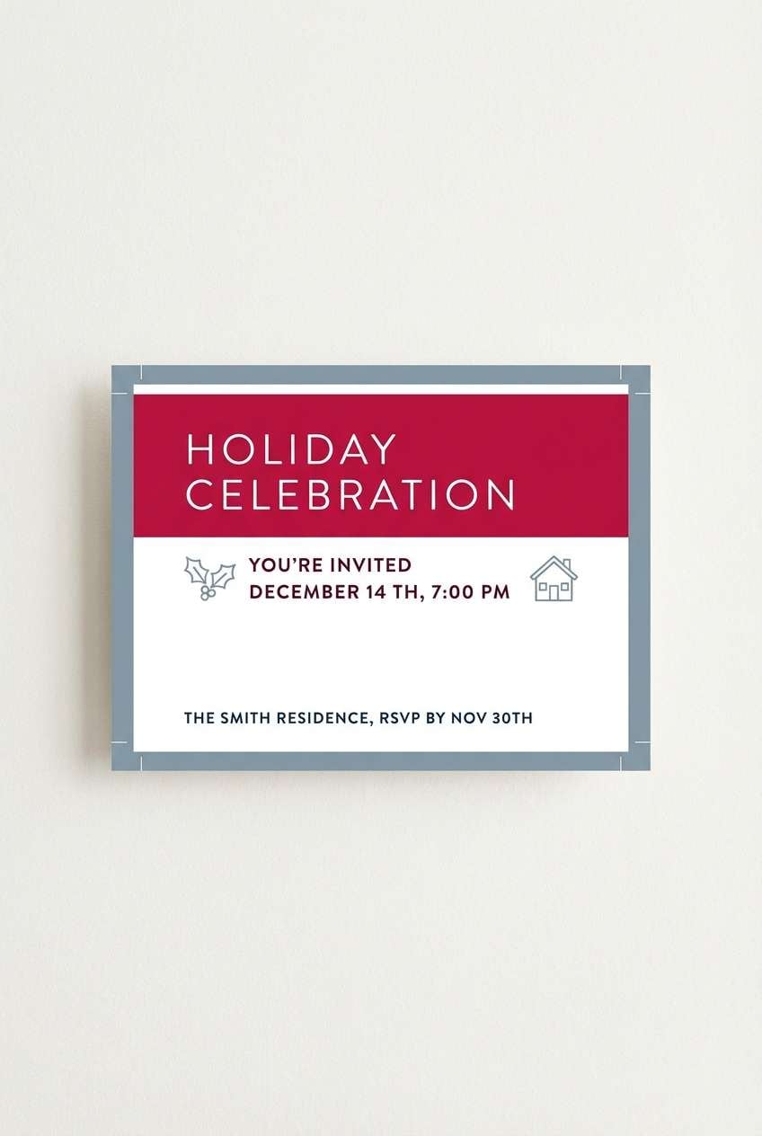 modern winter invitation design