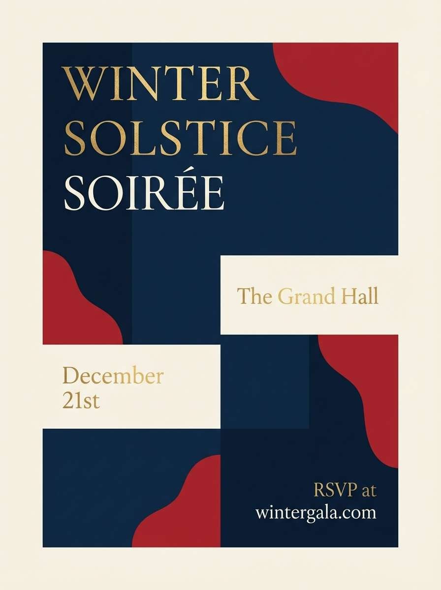 navy and berry flyer