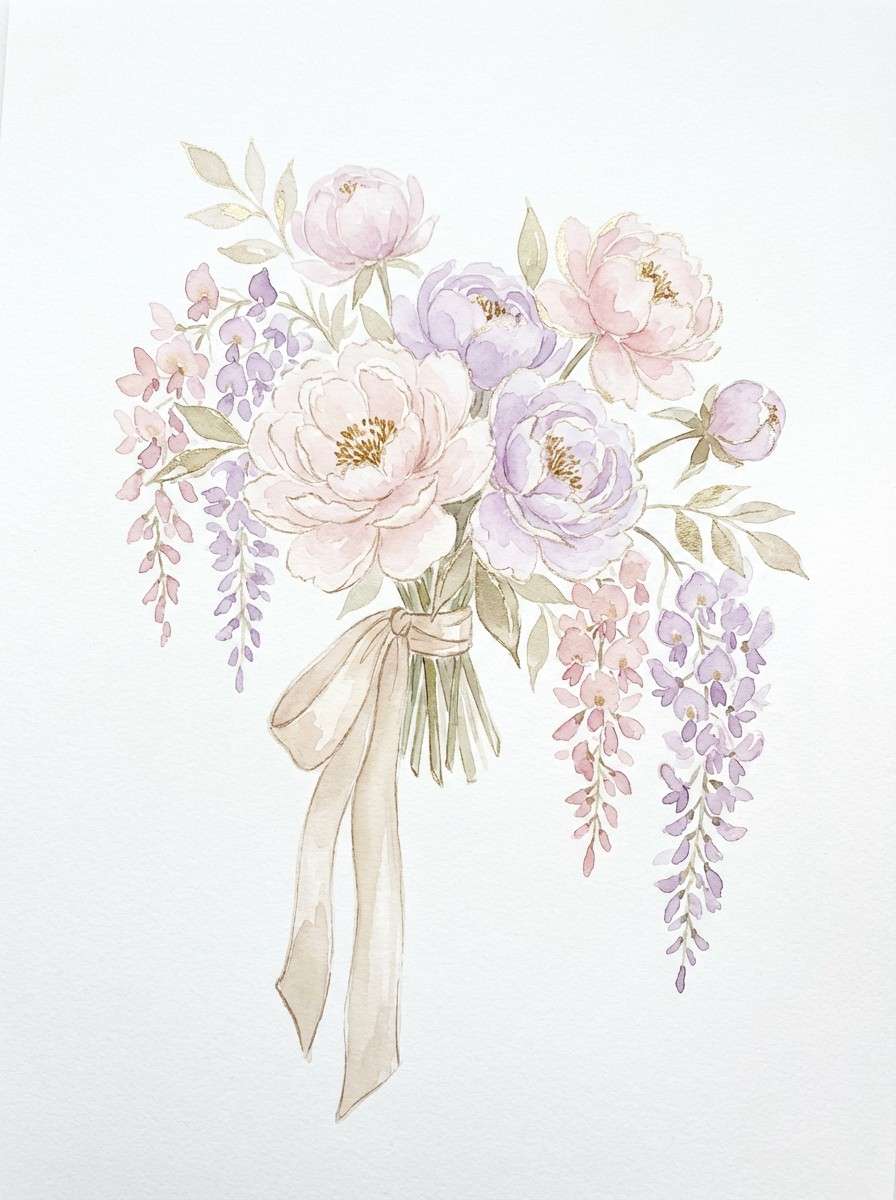 luxe lavender bridal bouquet