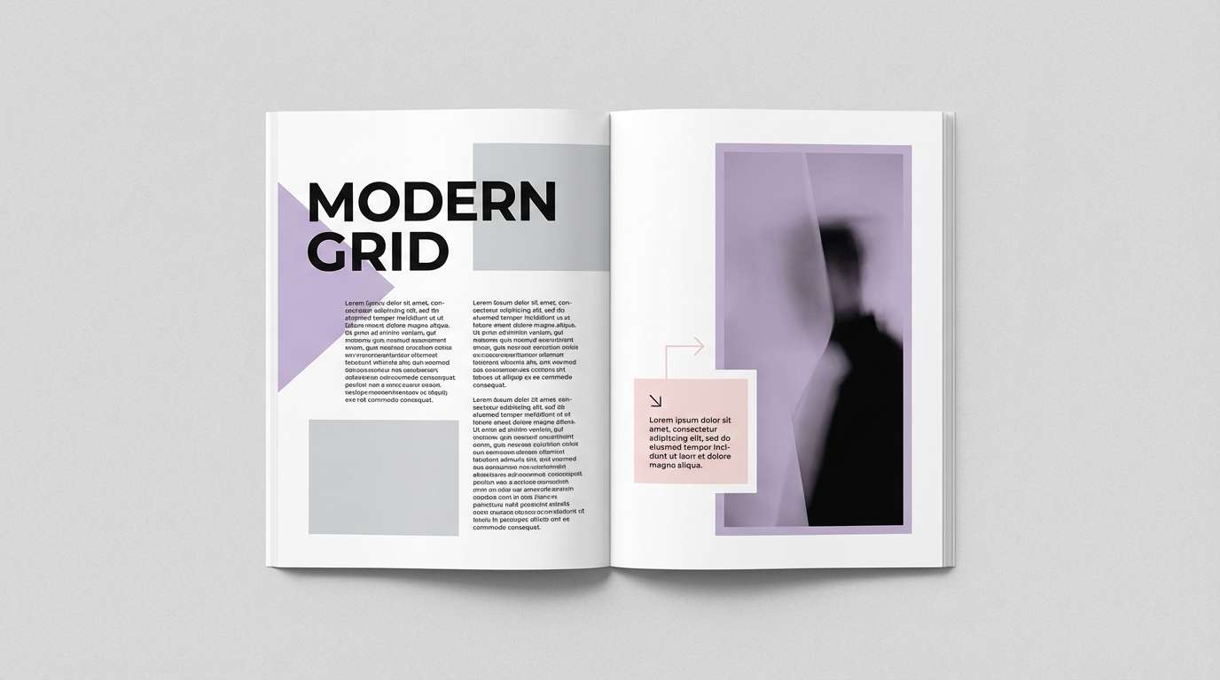 lavender editorial layout