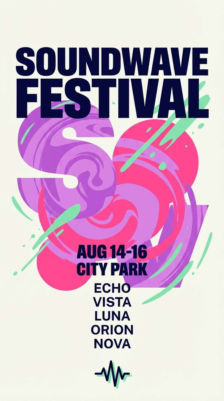 neon purple poster design