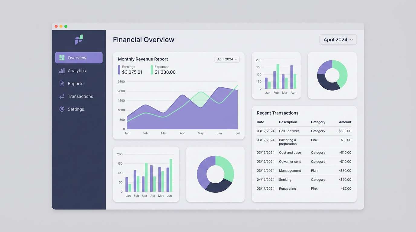 wisteria fintech dashboard ui