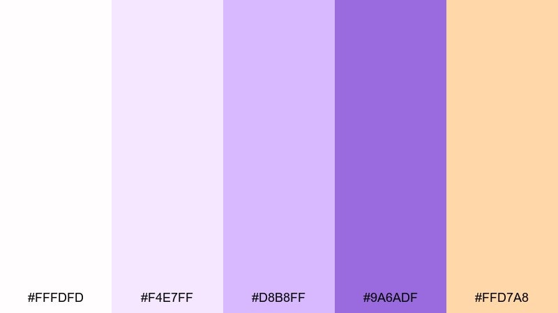 wisteria dawn color palette with hex codes