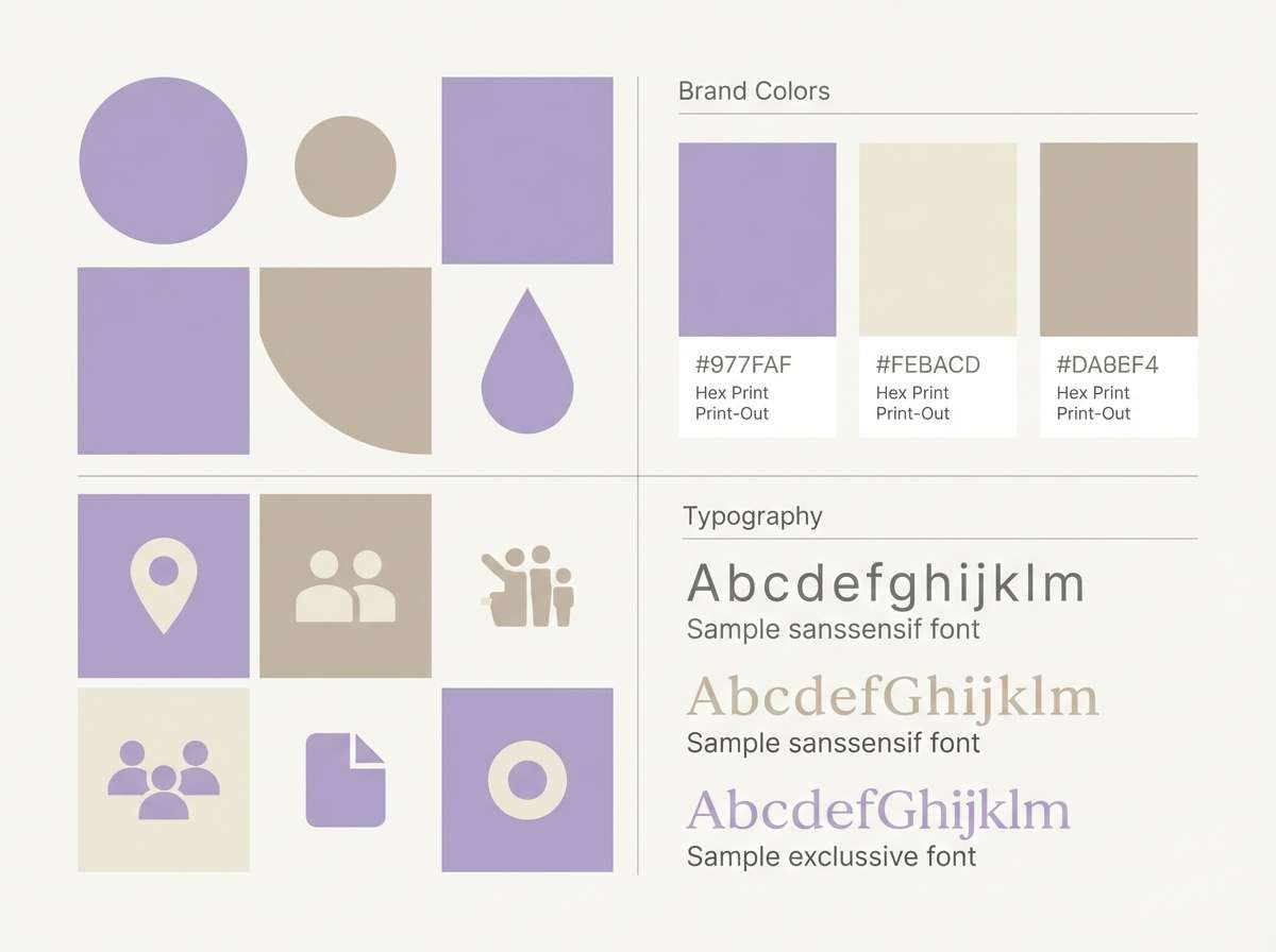 wellness brand board layout