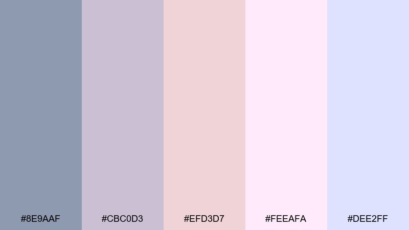 wisteria whisper fairy garden color palette with hex codes