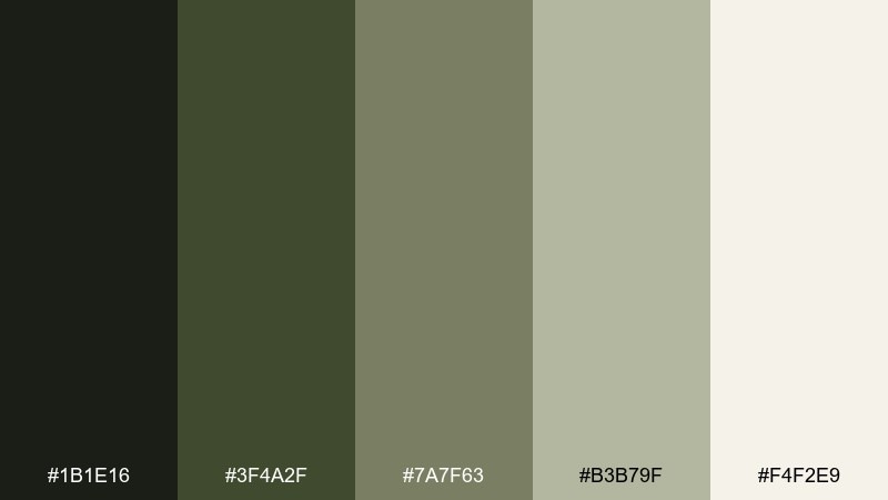 witch hazel hush fantasy forest color palette with hex codes