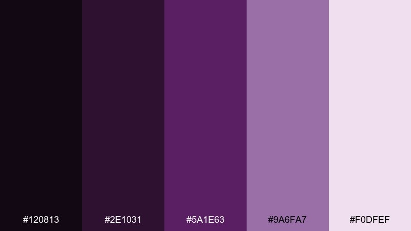 witching hour violet vampire color palette with hex codes