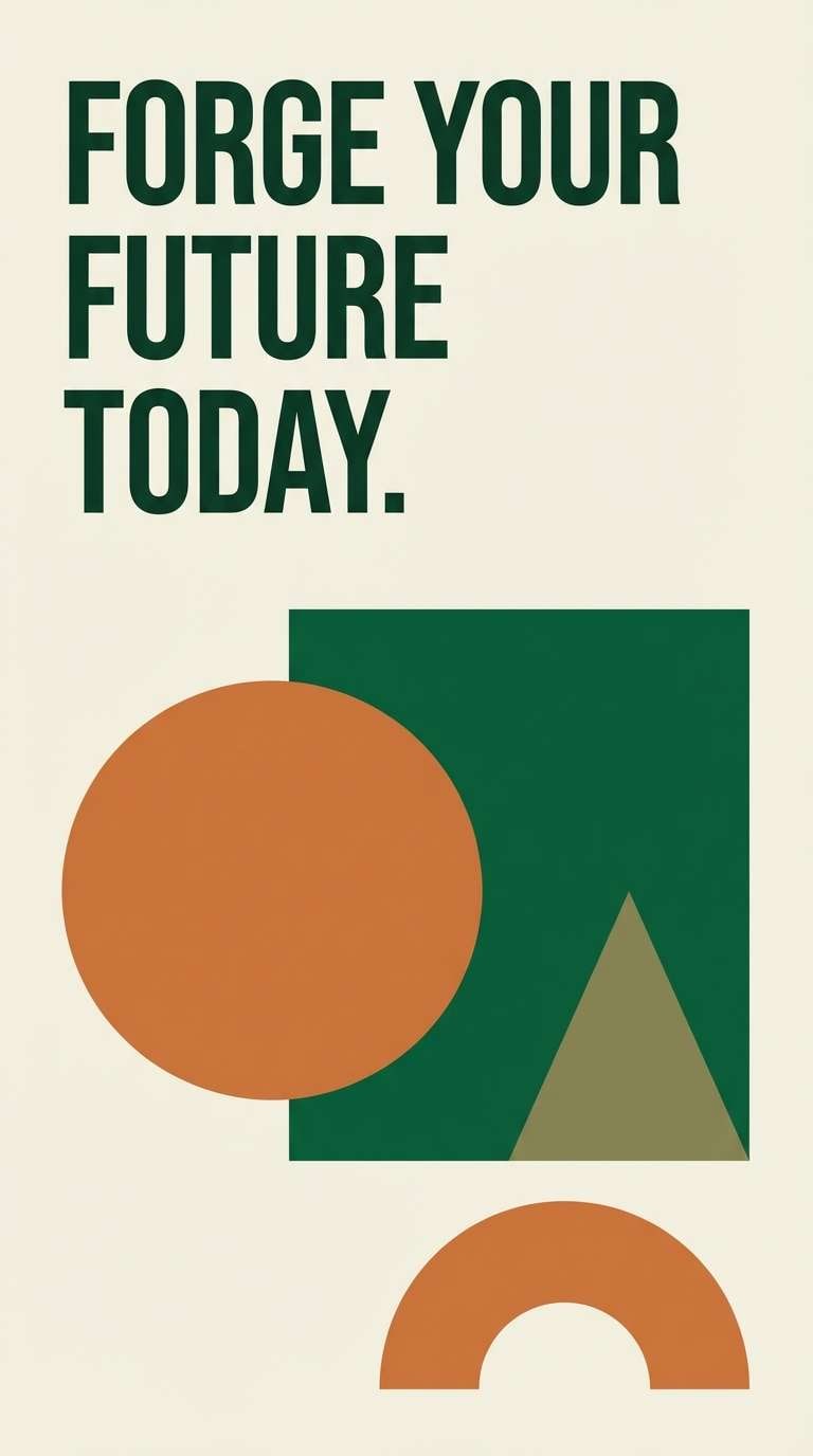 campaign graphic with copper accent