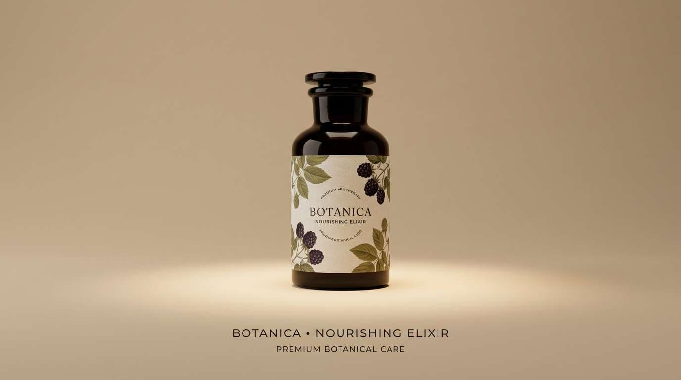 skincare ad with berry accent