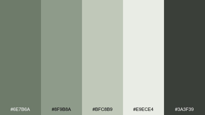 woodland mist earth color palette with hex codes