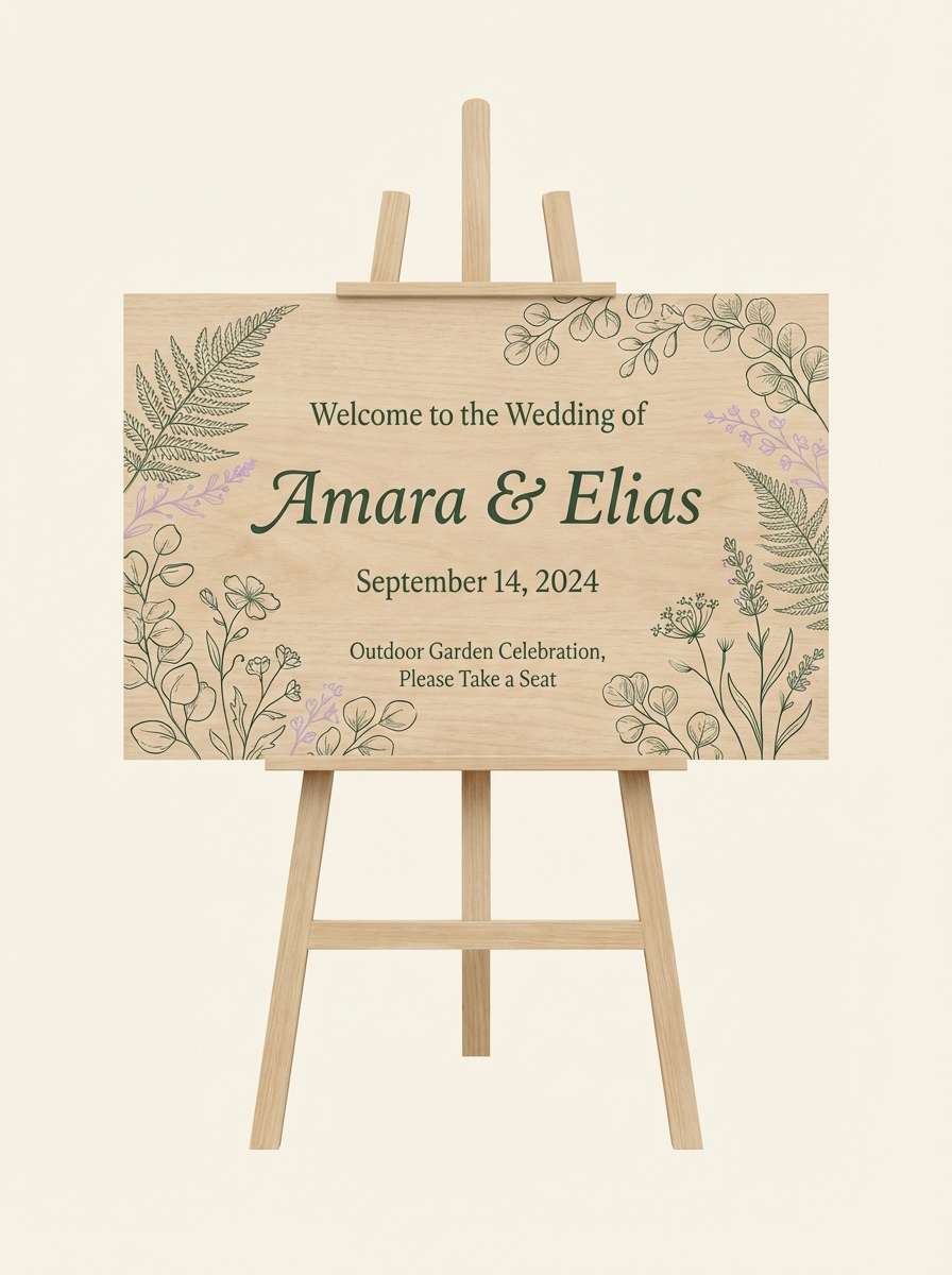 wedding welcome sign design