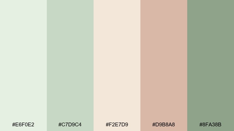 woodland whisper baby shower color palette with hex codes