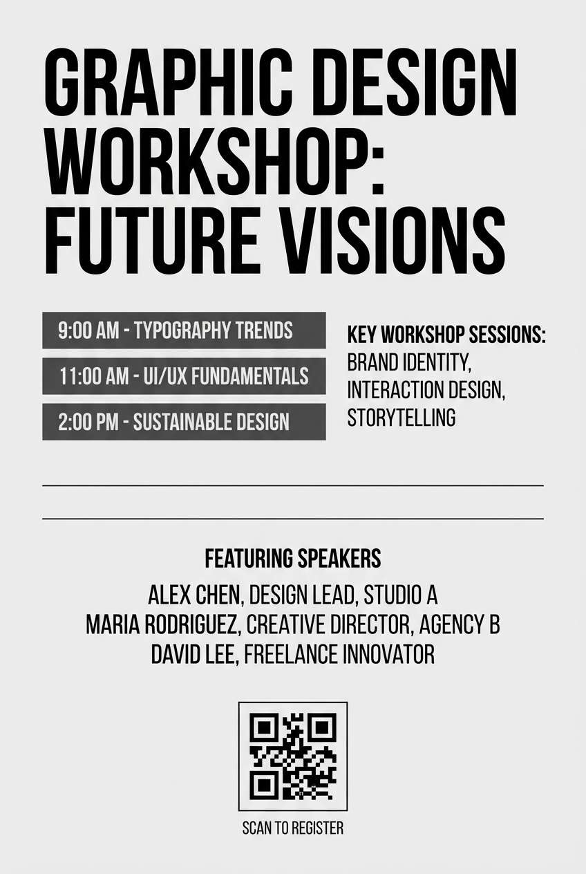 workshop event flyer