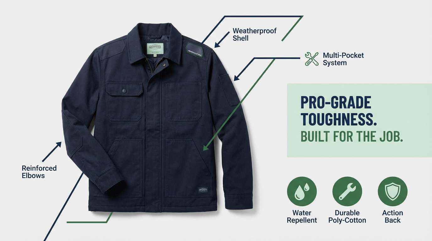 workwear studio product ad