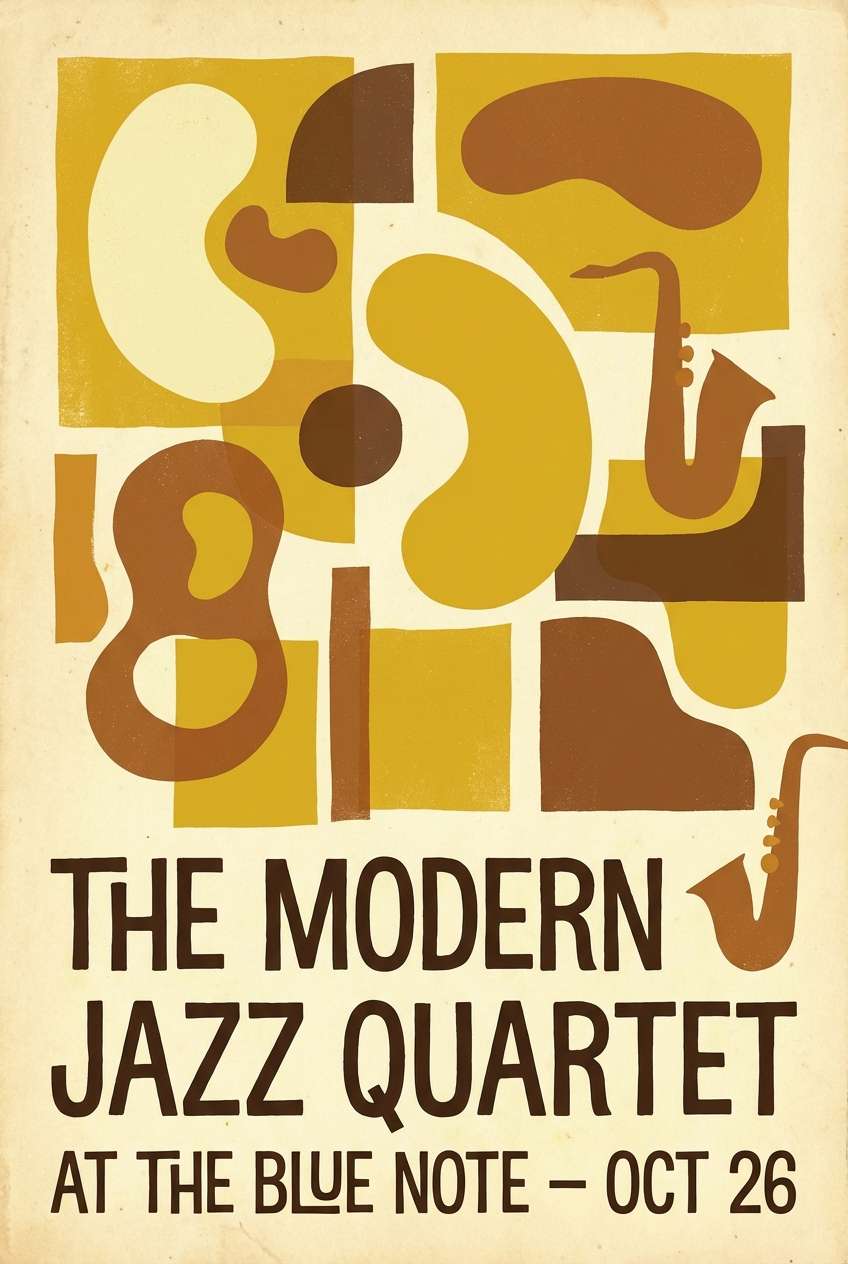 mid-century abstract poster