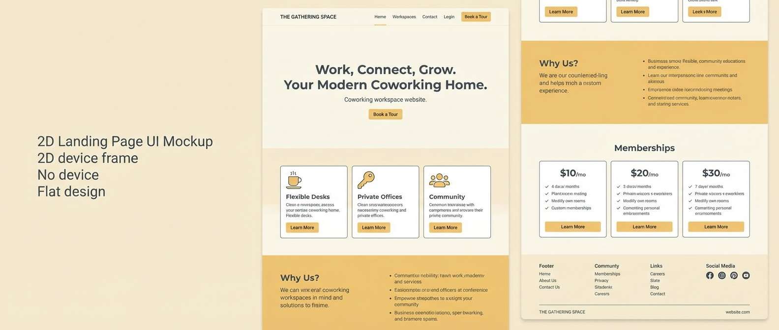 workspace landing ui