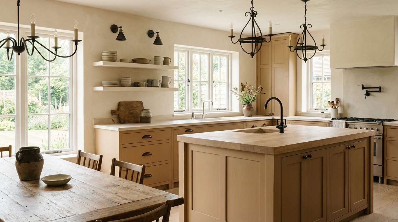 warm farmhouse kitchen
