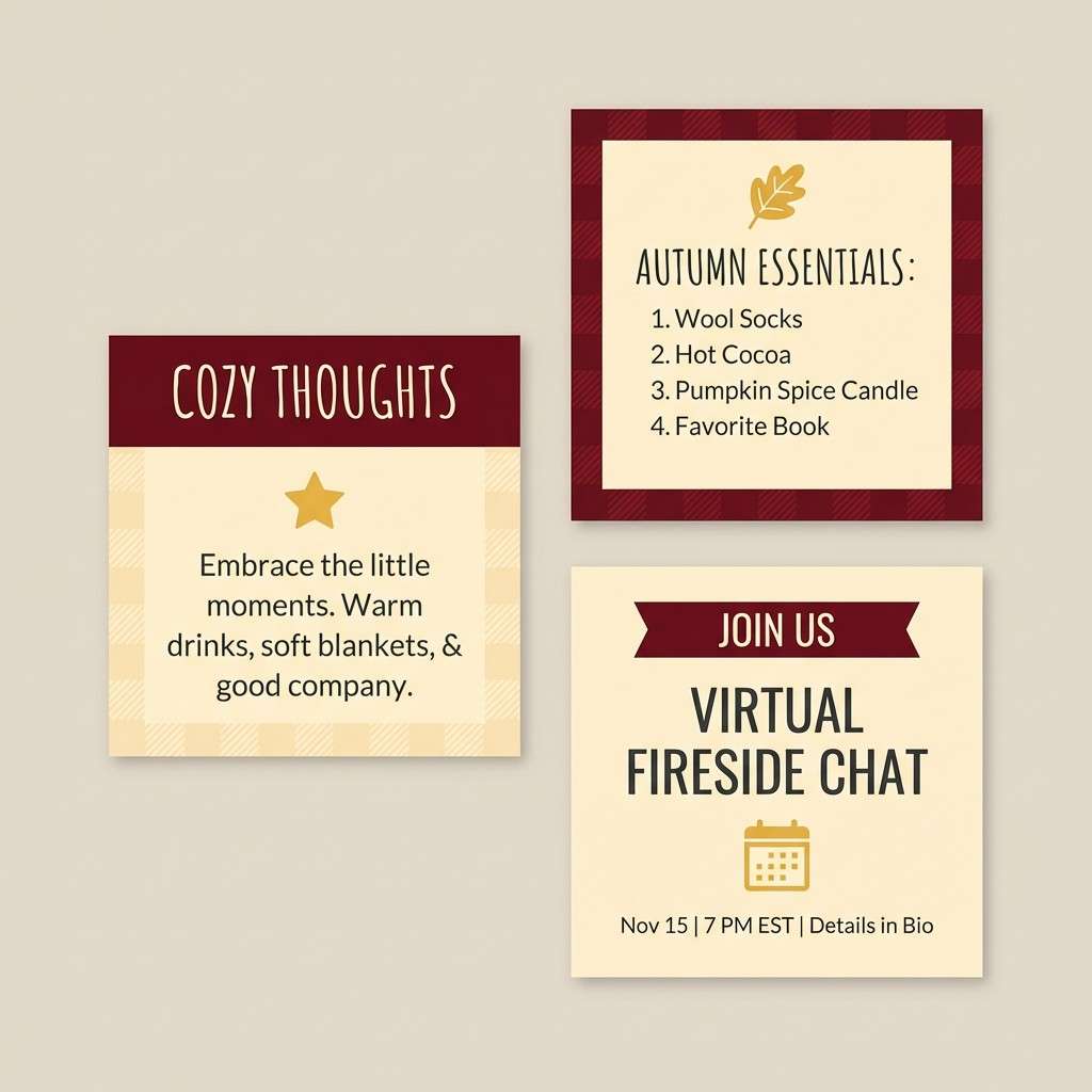 cozy social template set