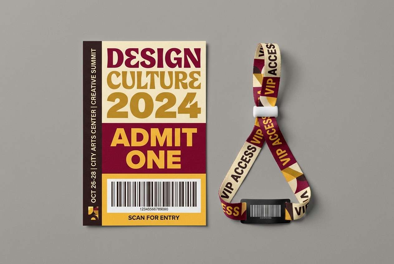 event ticket wristband set