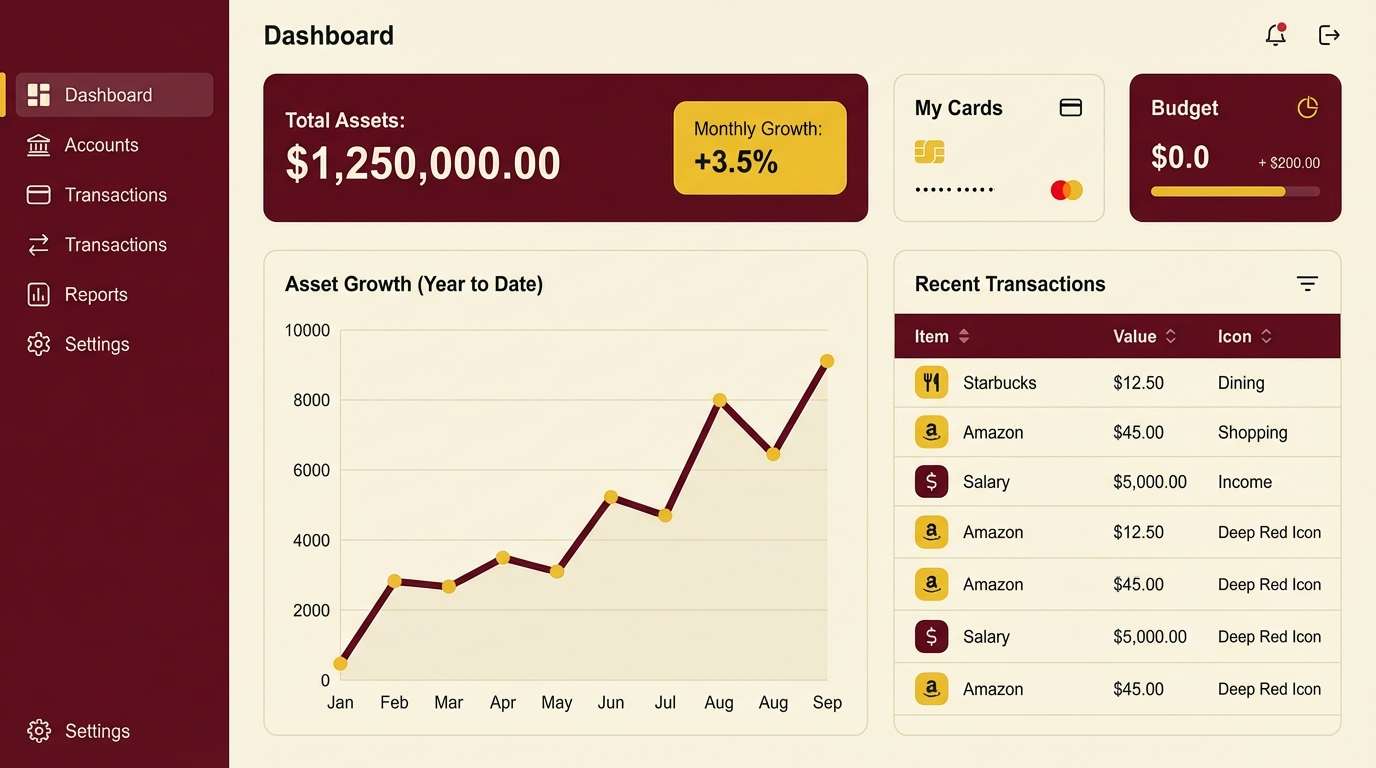 finance dashboard ui mockup