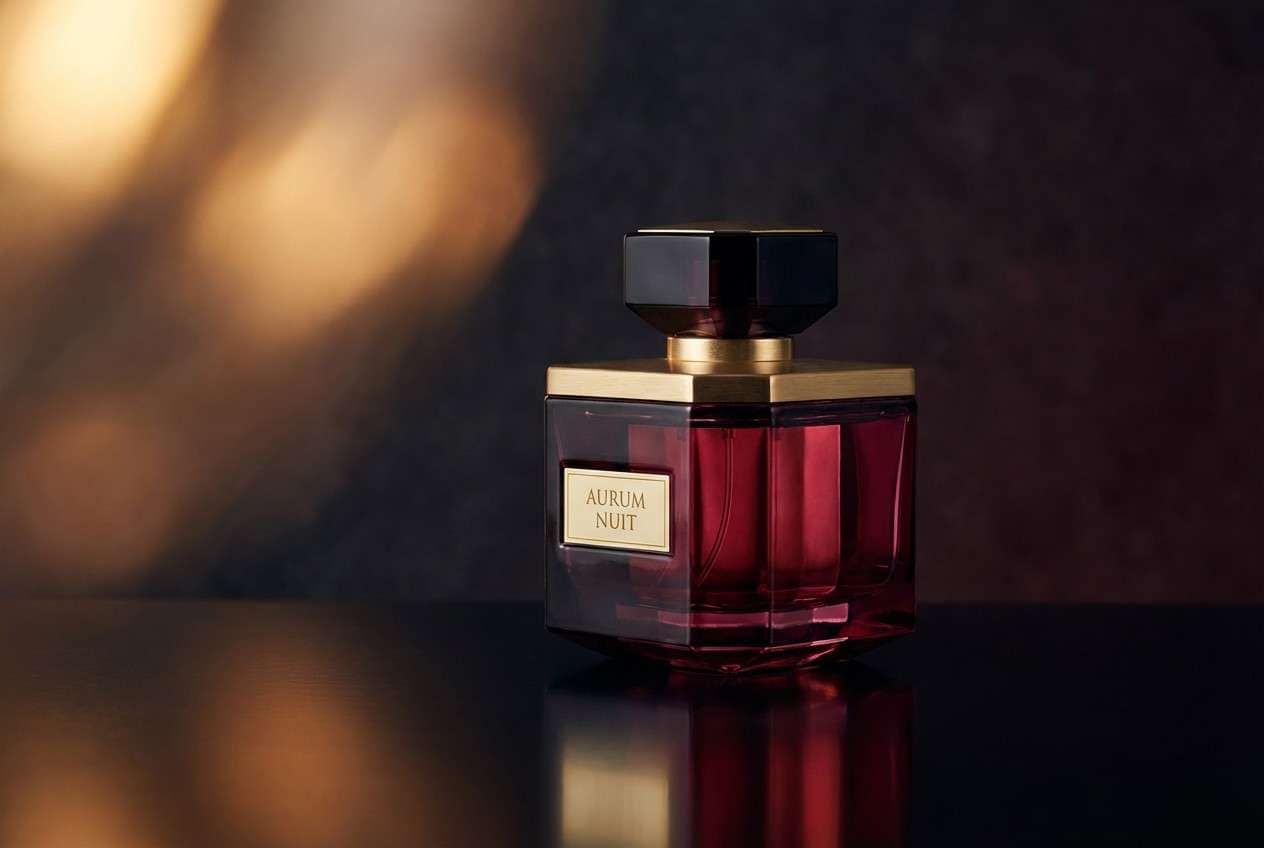 luxury fragrance ad shot