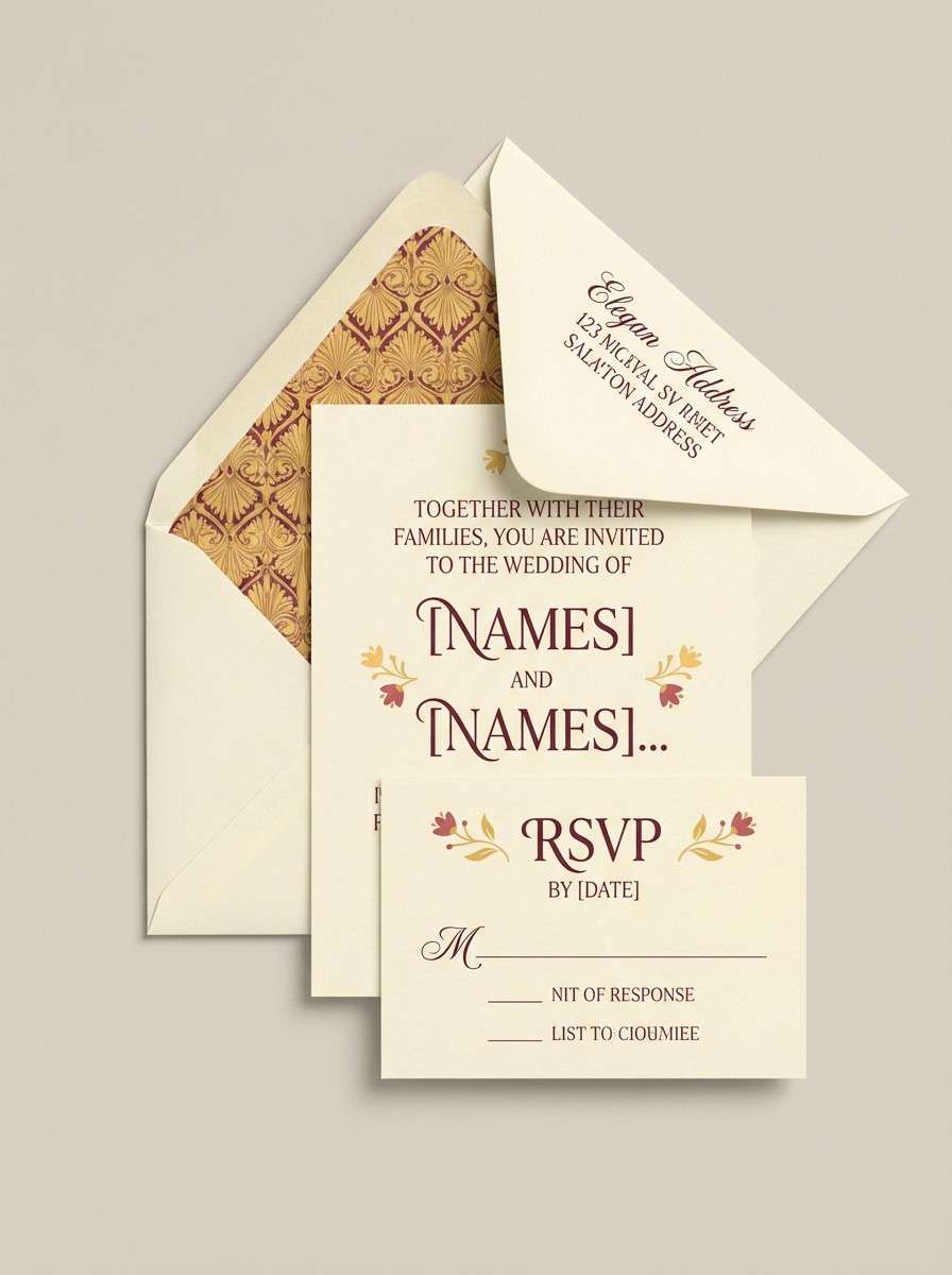 romantic wedding invite suite