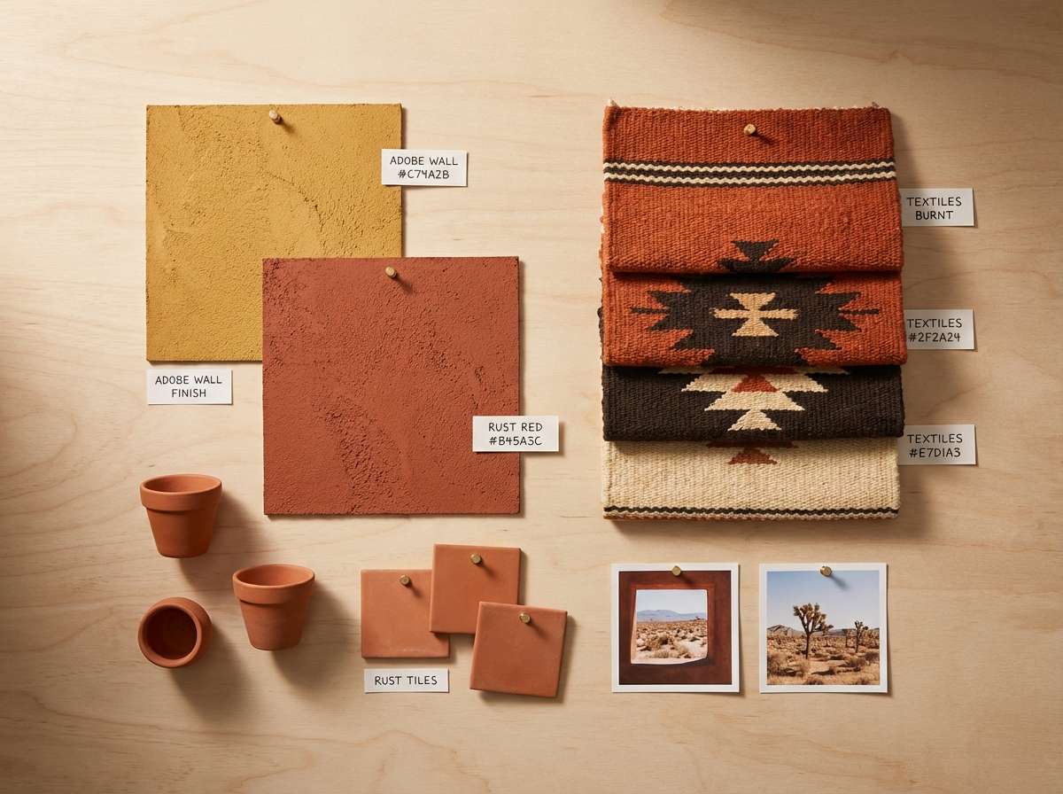 southwestern interior mood board